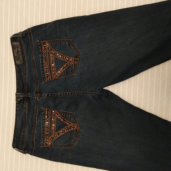 Seven 7 Women Dark Blue Jeans - Picture 10 of 11